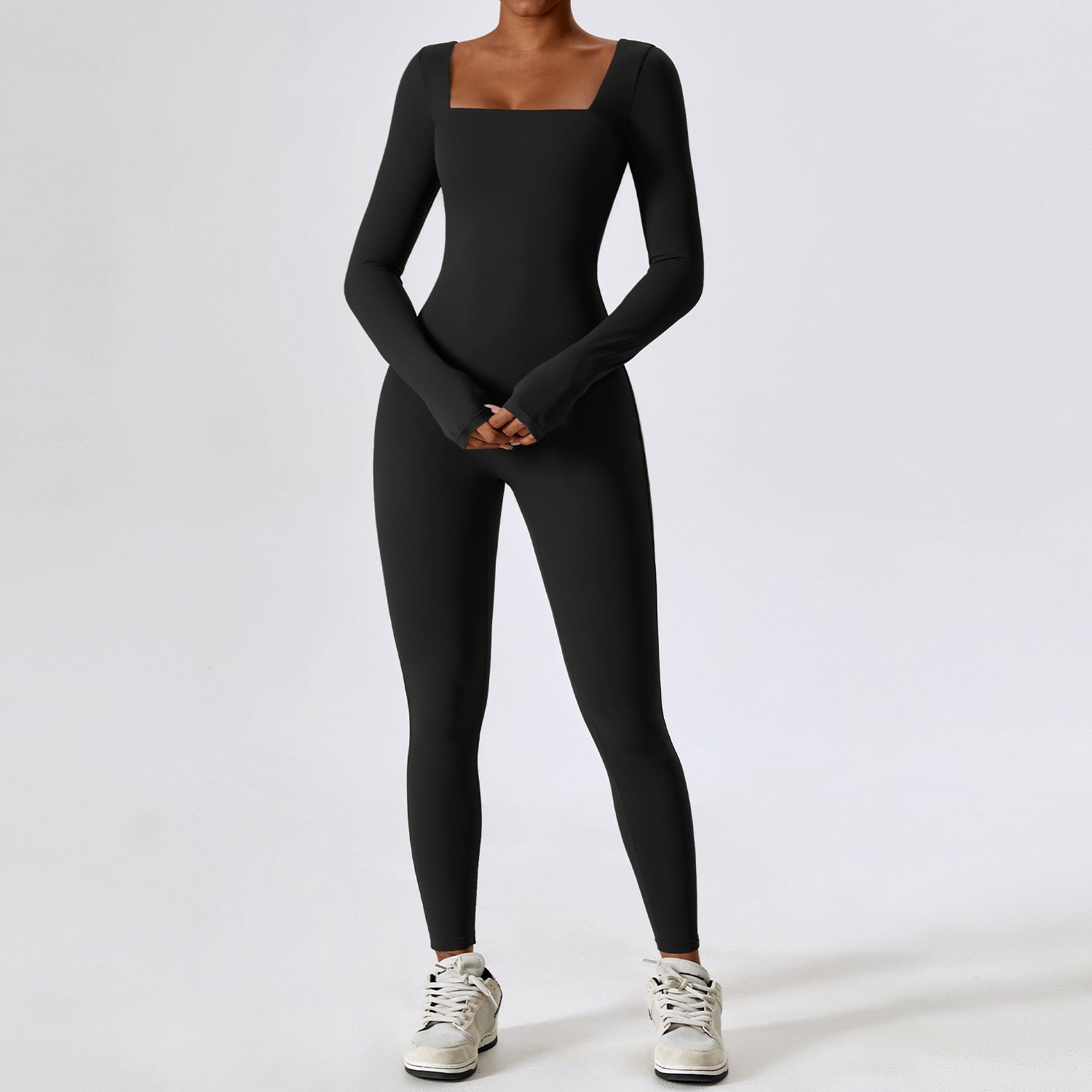 Vêtements de yoga à manches longues ajustés pour femmes, combinaisons de yoga à séchage rapide pour sports de fitness nus