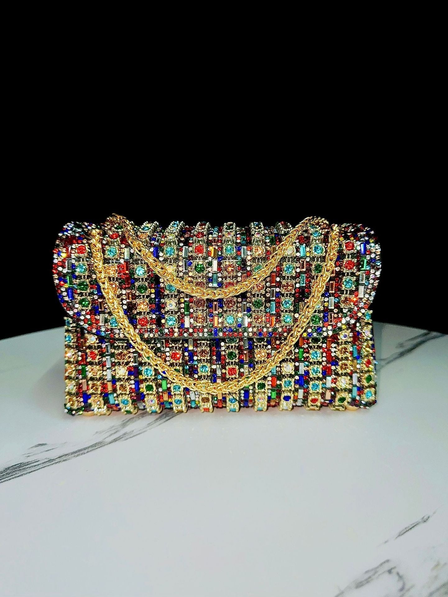sac à main en strass 5 couleurs
