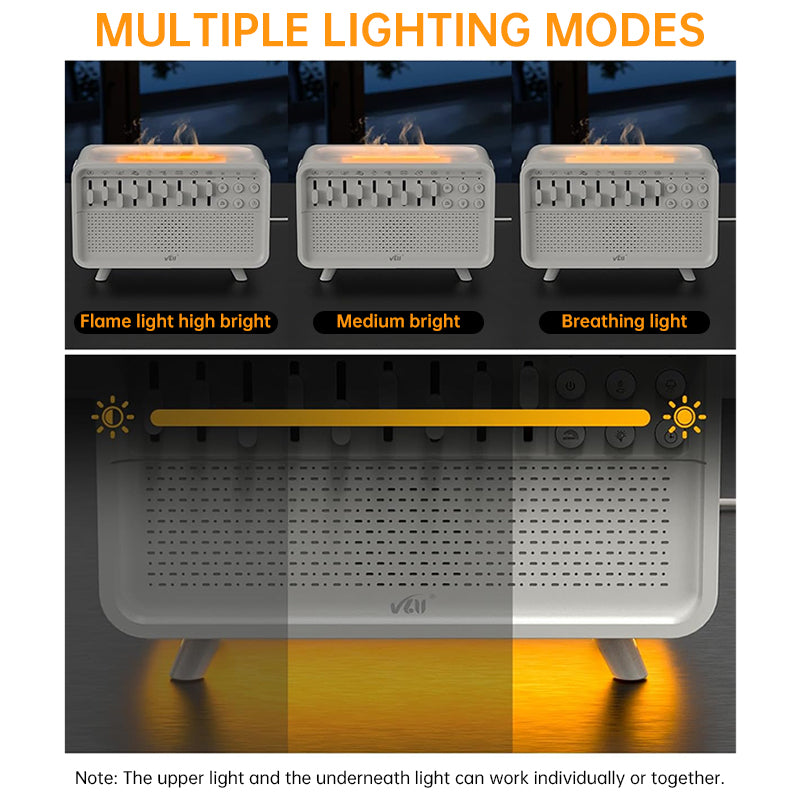 Humidificateur diffuseur d'arôme d'air de bruit avec veilleuse et haut-parleur Bluetooth