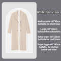 80/100/120/140cm Clothes Dust Cover,Clear Plastic Garment Bags for Storage,Dustproof Wardrobe Hanging Clothing Bag for Coat Suit