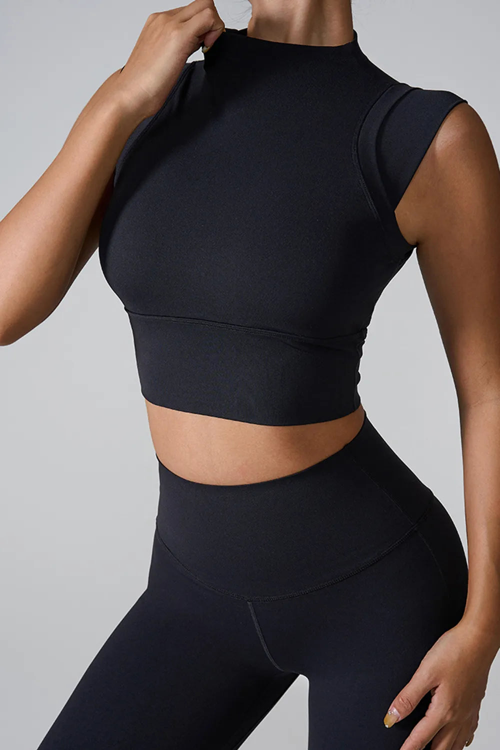 Débardeur actif à col simulé