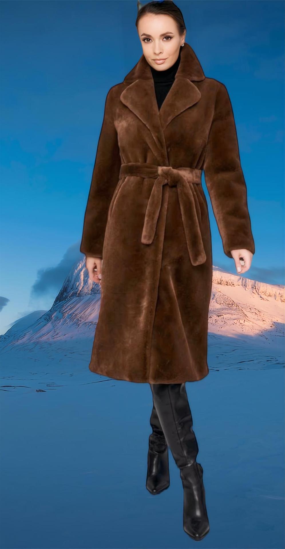 Manteau en coton imitation fourrure