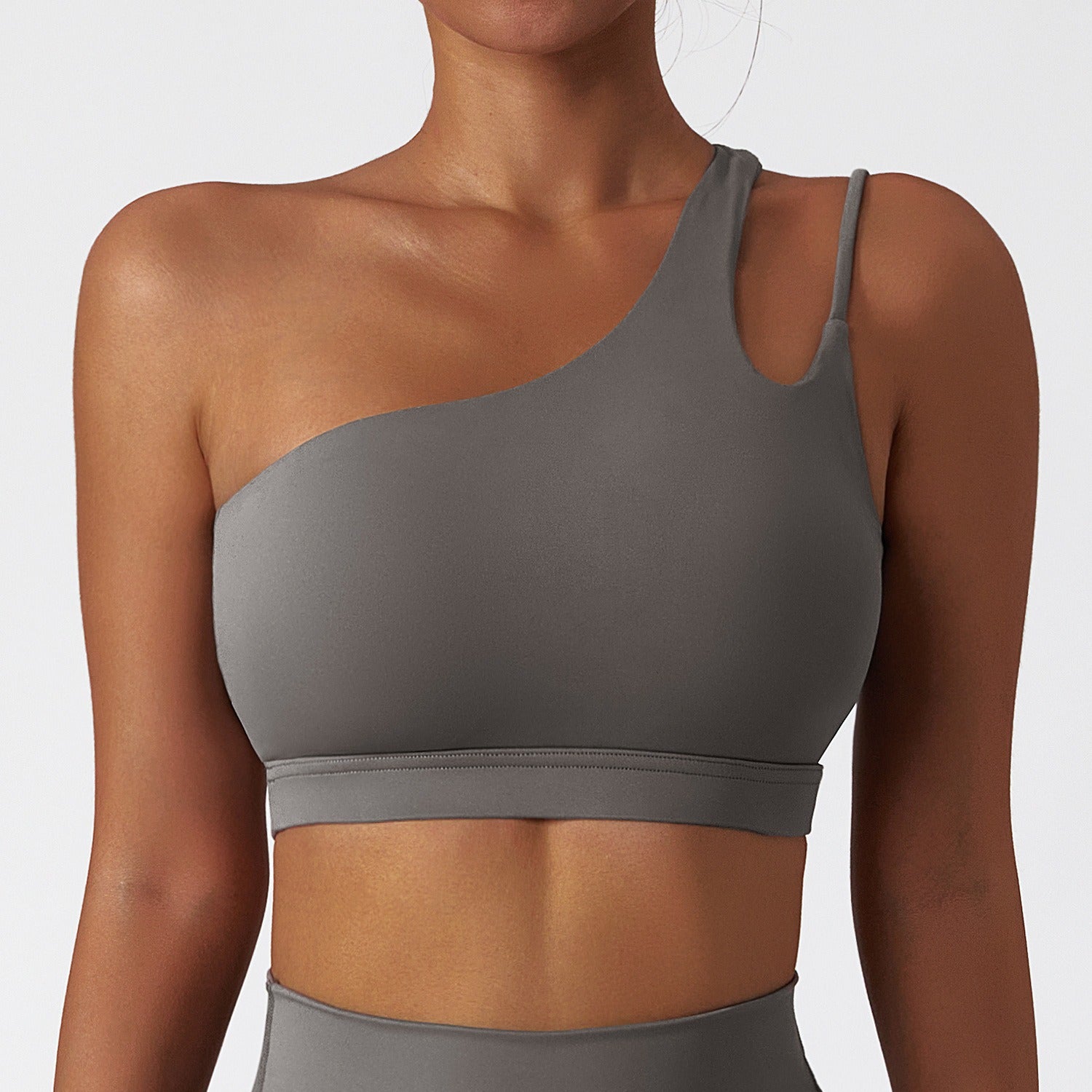 Soutien-gorge de yoga asymétrique,  brassière de sport