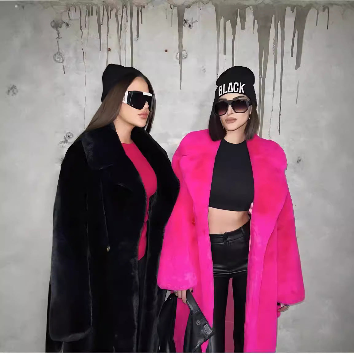 Manteau en coton imitation fourrure