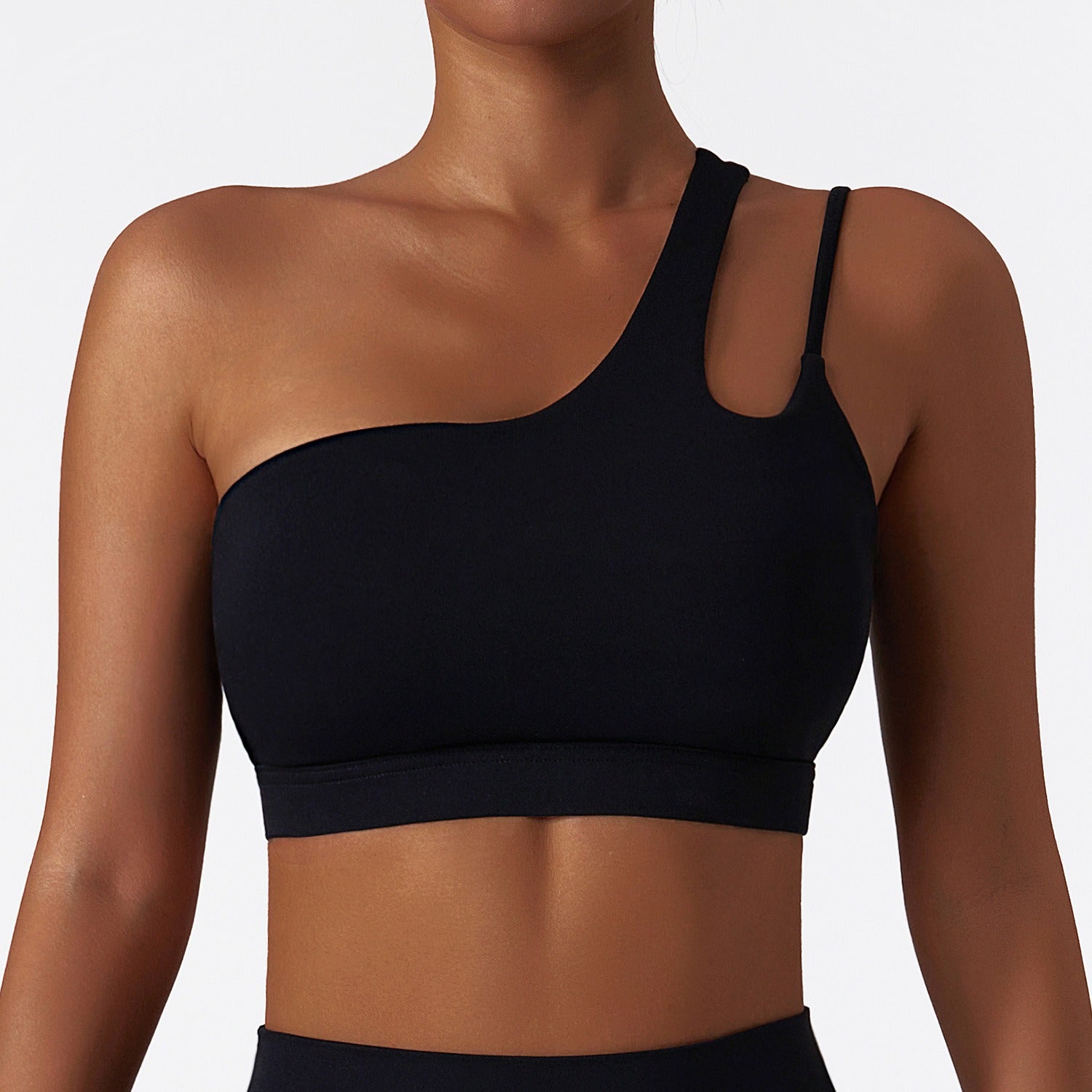 Soutien-gorge de yoga asymétrique,  brassière de sport