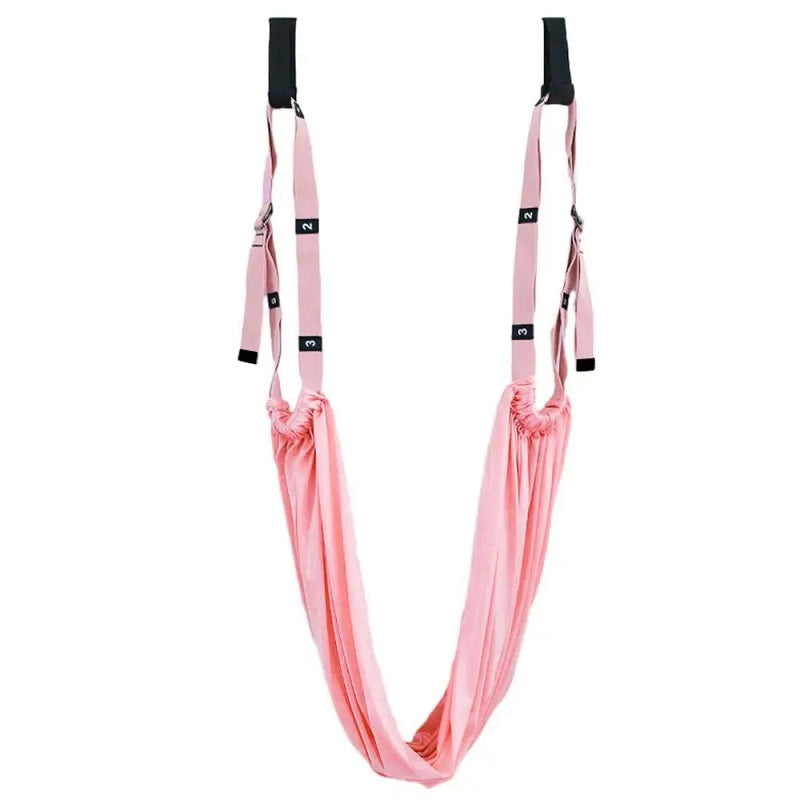 Sangle de yoga aérienne réglable Porte extensible élastique Ceintures de yoga suspendues Hamac Balançoire Corde de yoga aérienne Dispositif de fitness pour femmes