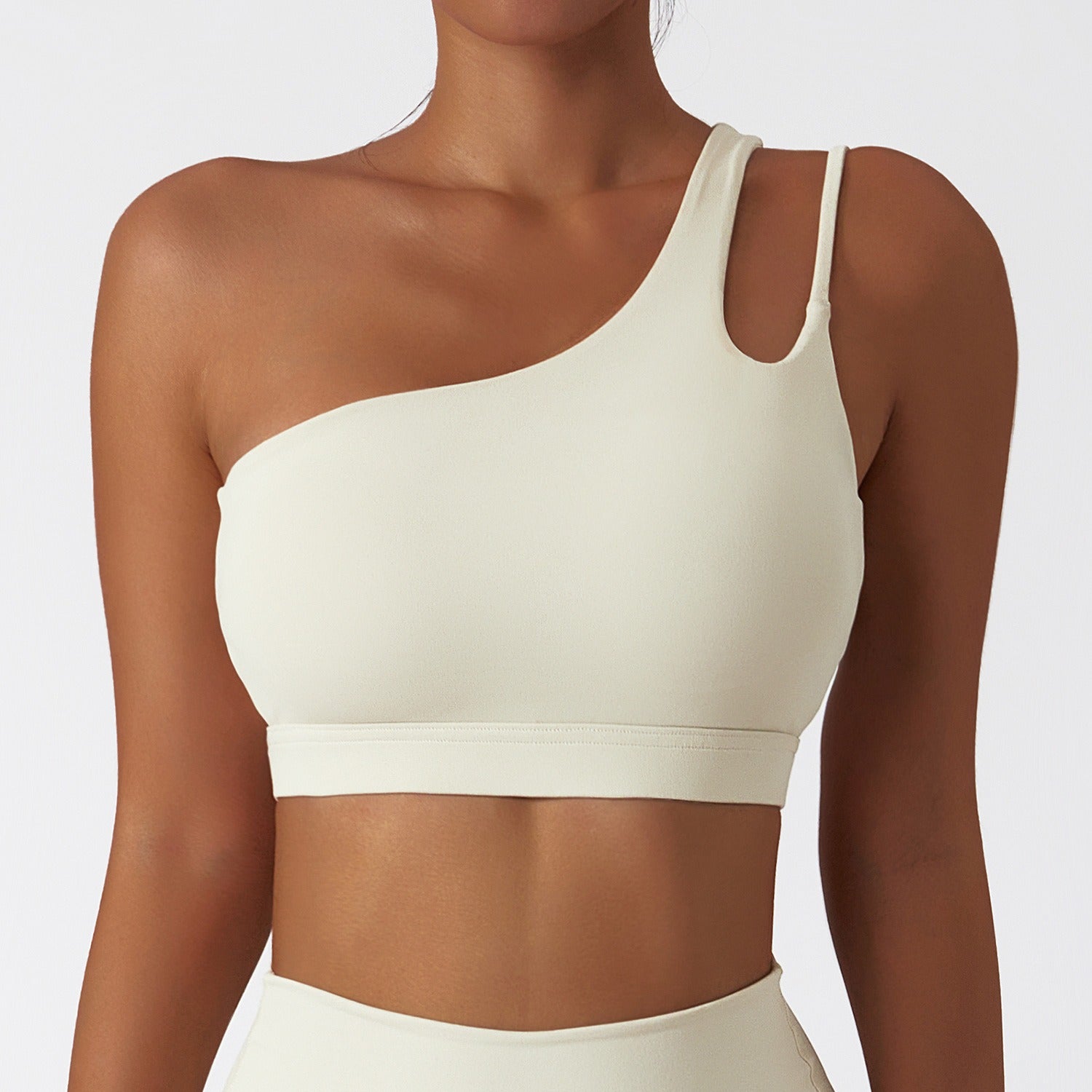 Soutien-gorge de yoga asymétrique,  brassière de sport
