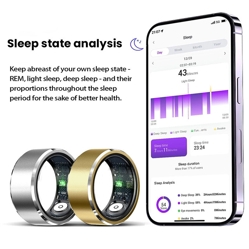 Bague intelligente Xiaomi Suit la fréquence cardiaque, l’oxygène sanguin, le sommeil.