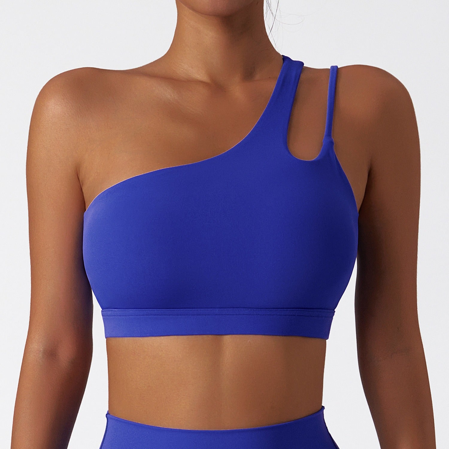Soutien-gorge de yoga asymétrique,  brassière de sport