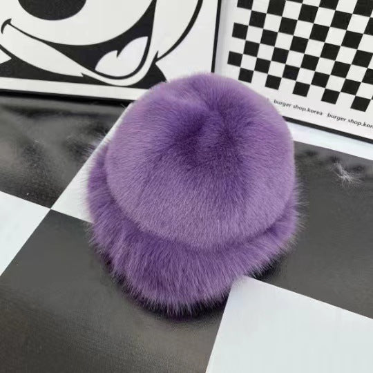chapeau de mode en fausse fourrure