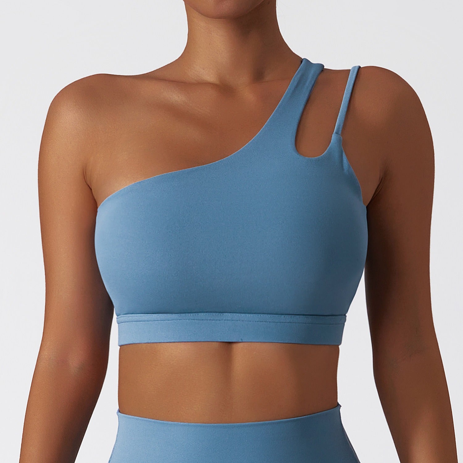 Soutien-gorge de yoga asymétrique,  brassière de sport
